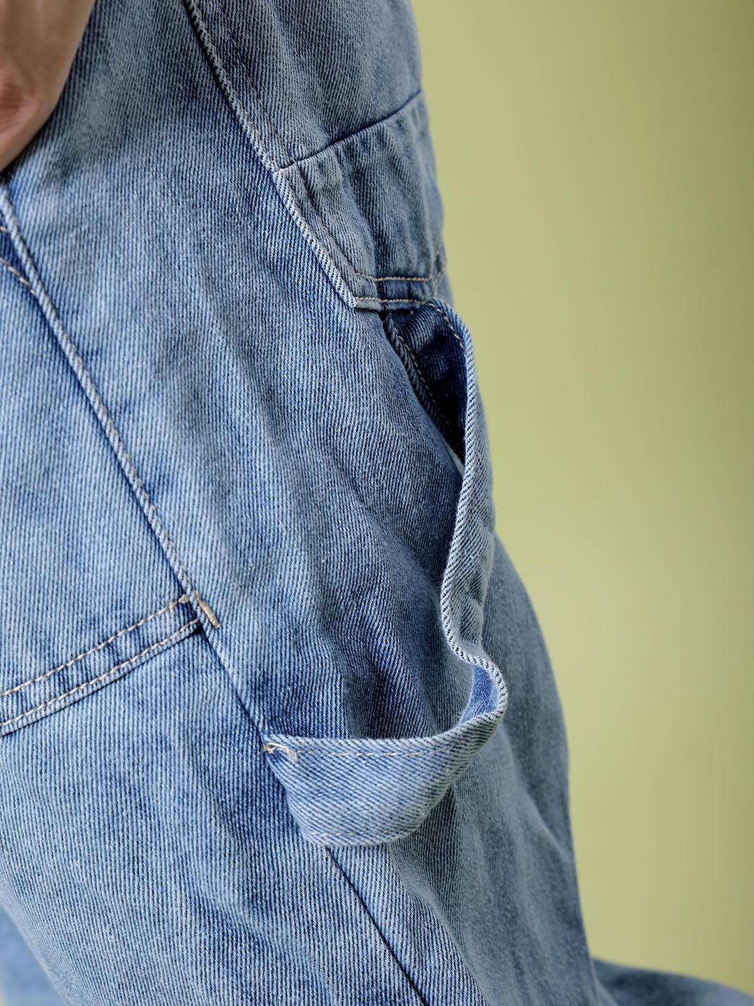 The Indian Garage Co Men Baggy Relaxed Fit Mid Rise Cotton Jeans