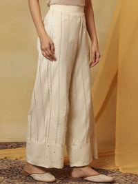 W Women Striped Ethnic Parallel Trouser
