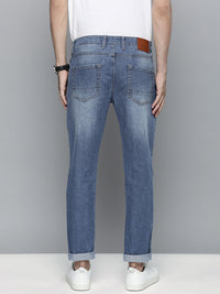 The Indian Garage Co Men Blue Slim Fit Light Fade Stretchable Jeans