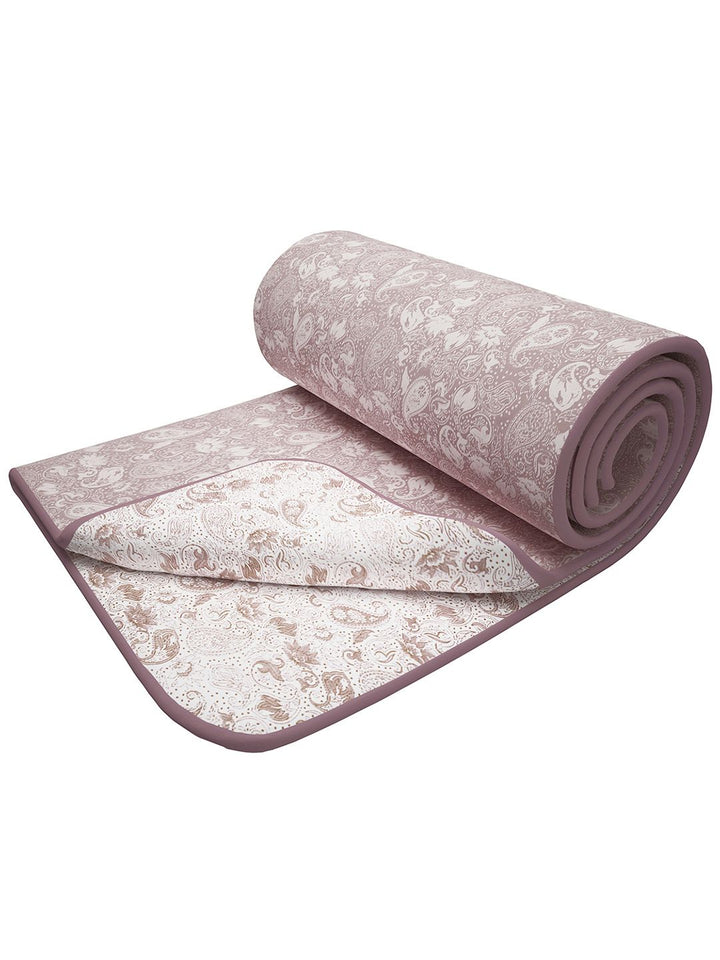 Story@home Purple & White Printed AC Room 150 GSM Reversible Cotton Double Bed Dohar