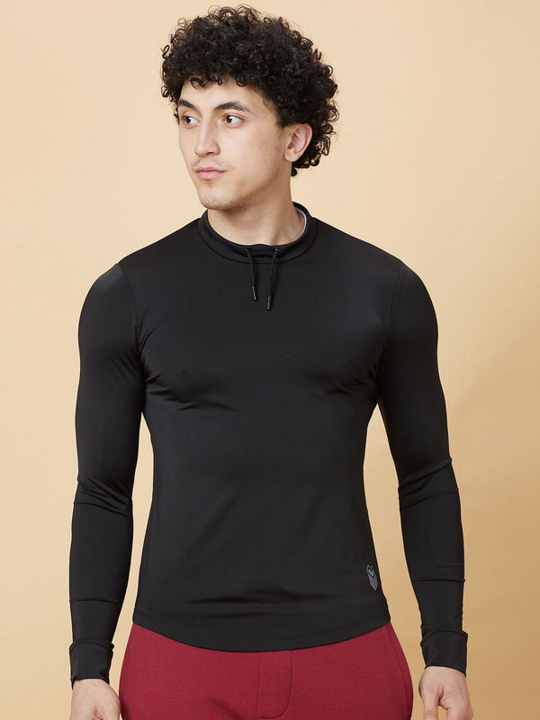 Being Human Men Henley Neck Pockets T-shirt