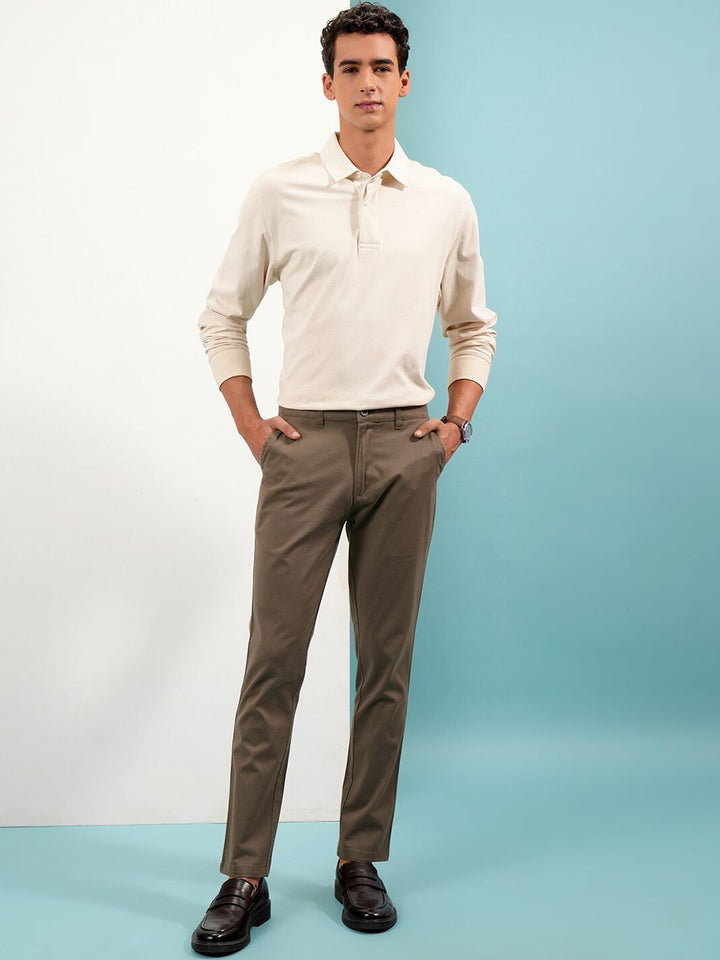 HIGHLANDER Men Soft Feel Twill Chino Trousers
