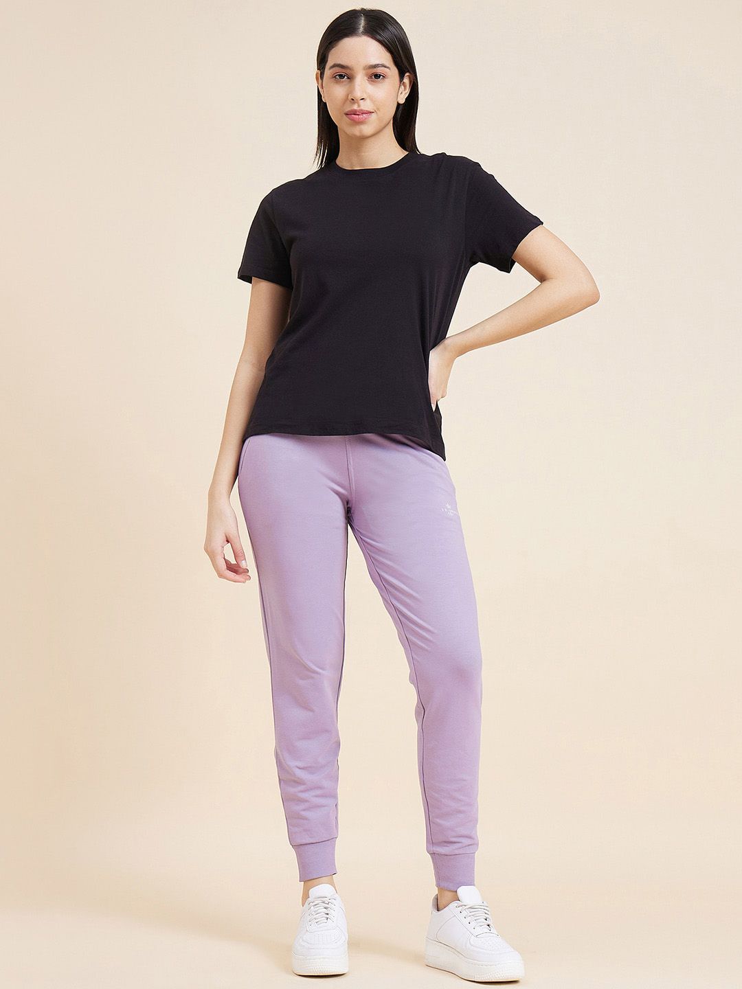 Sweet Dreams Women Lavender Mid-Rise Joggers