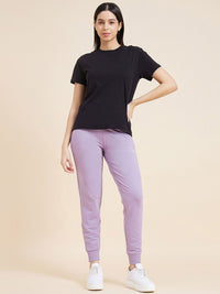 Sweet Dreams Women Lavender Mid-Rise Joggers