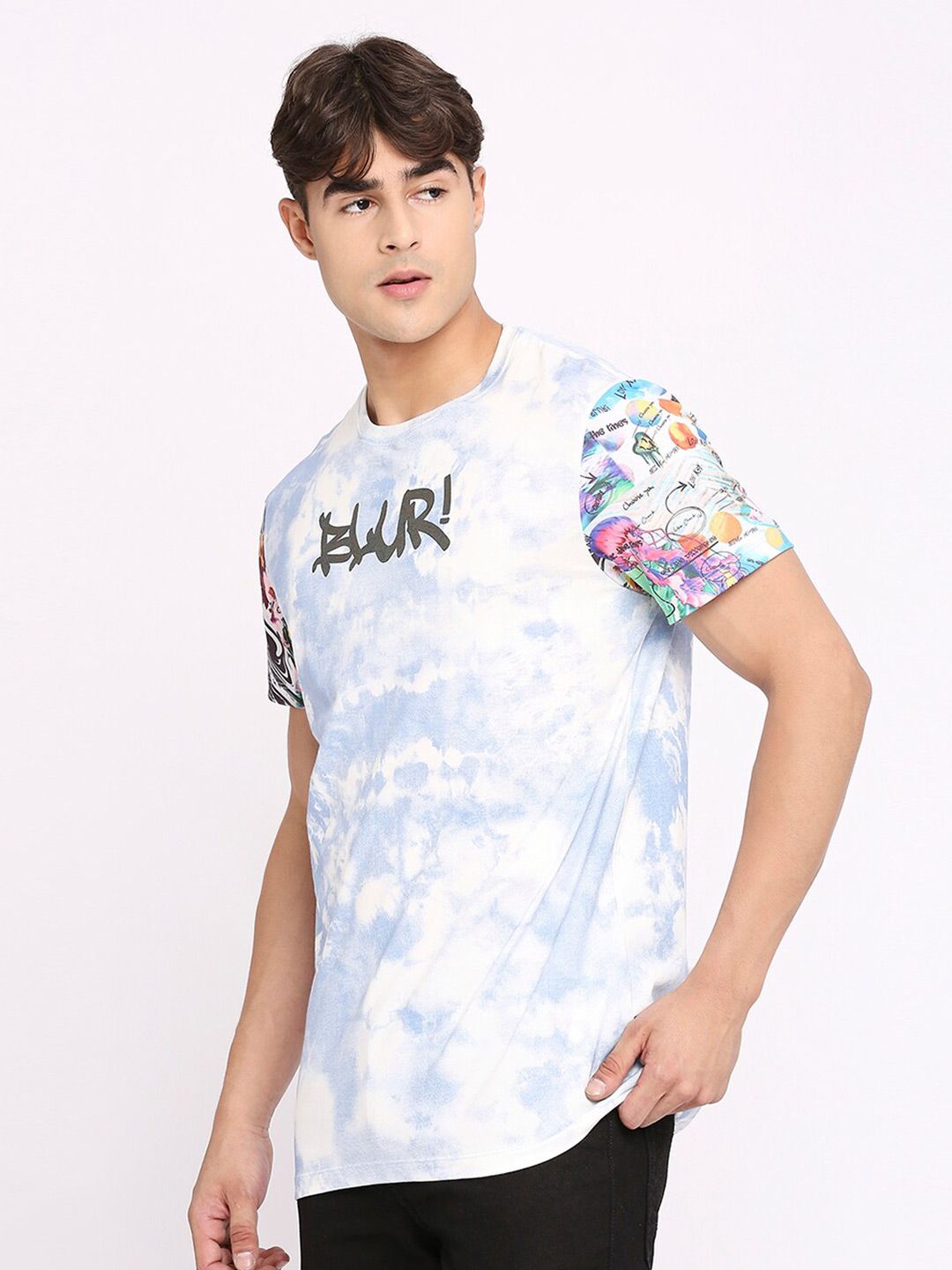 Being Human Abstract Printed Round Neck T-Shirt
