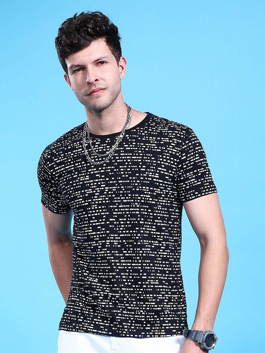 The Indian Garage Co Men Printed Monochrome T-shirt