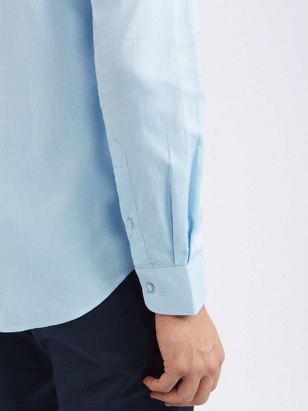 Raymond Self Design Slim Fit Pure Cotton Formal Shirt