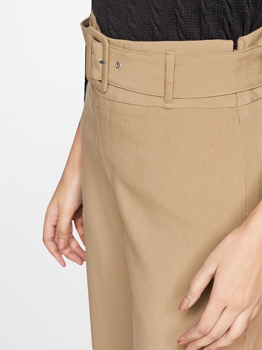 AND Women Flared Trousers with Belt