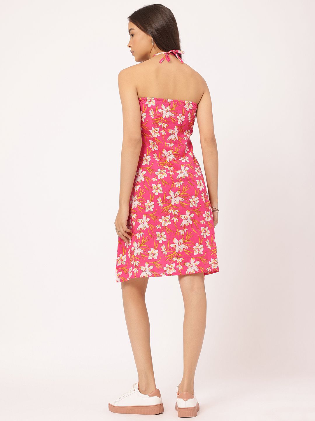 DressBerry The Power Of Pink Floral Symphony Cambric Cotton Dress