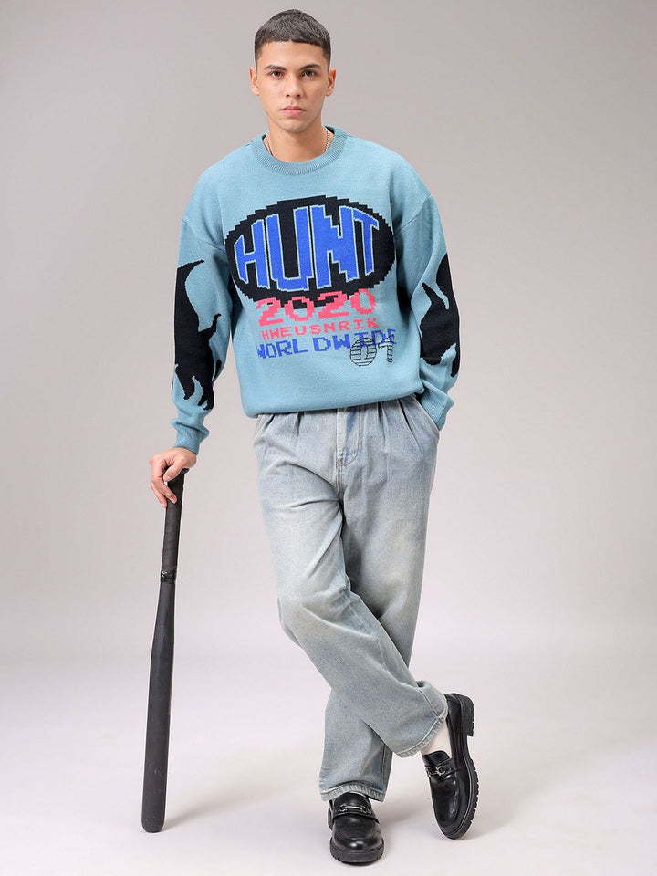 The Indian Garage Co Men Solid Round Neck Pullover