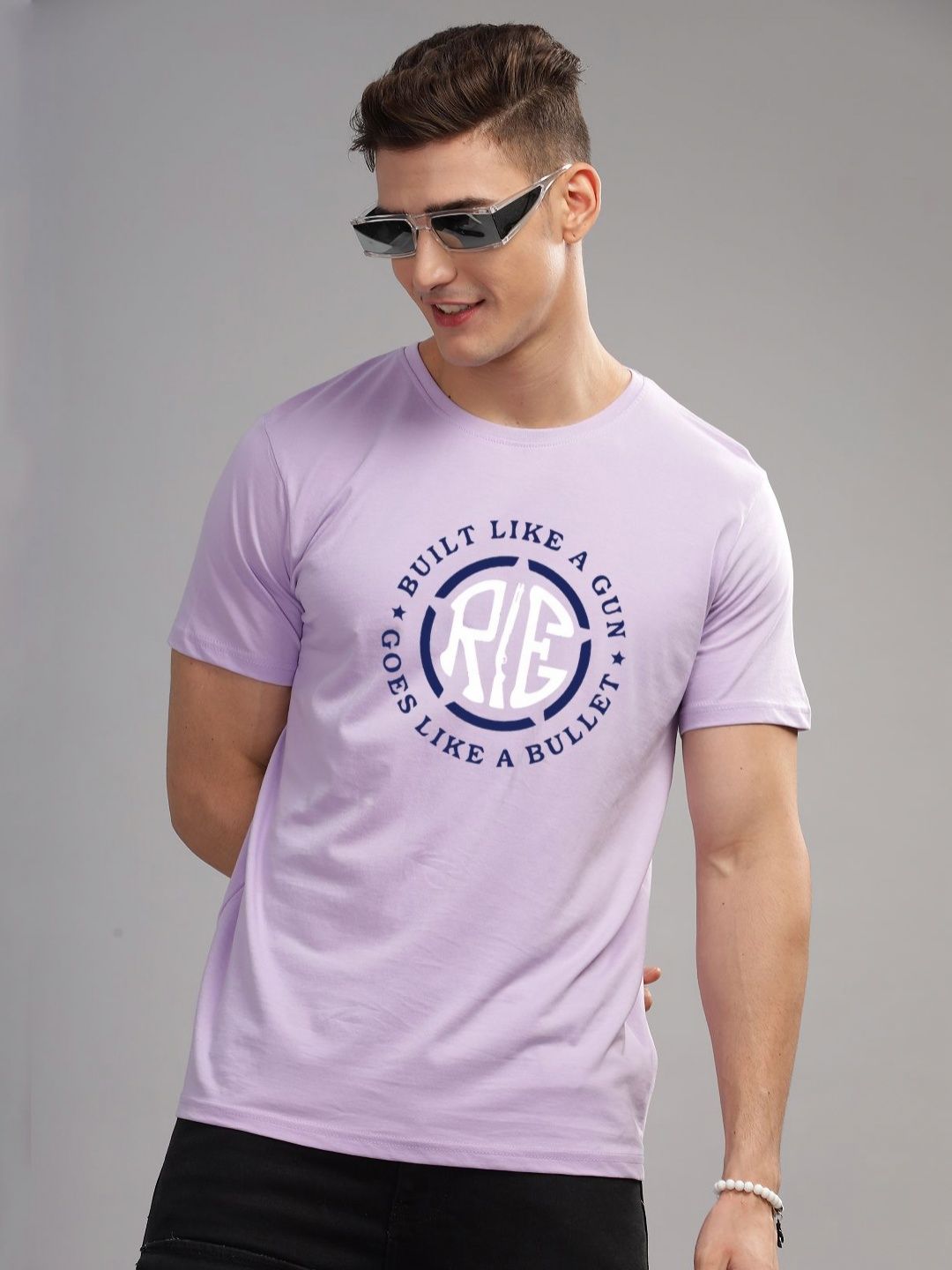 ADRO Men Typography Printed Raw Edge T-shirt