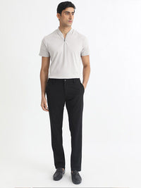 RARE RABBIT Men Rings-4 Slim Fit Solid Polo Collar T-Shirt