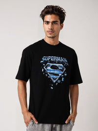 The Indian Garage Co Men Superman Graphic Printed Round Neck Cotton T-shirt
