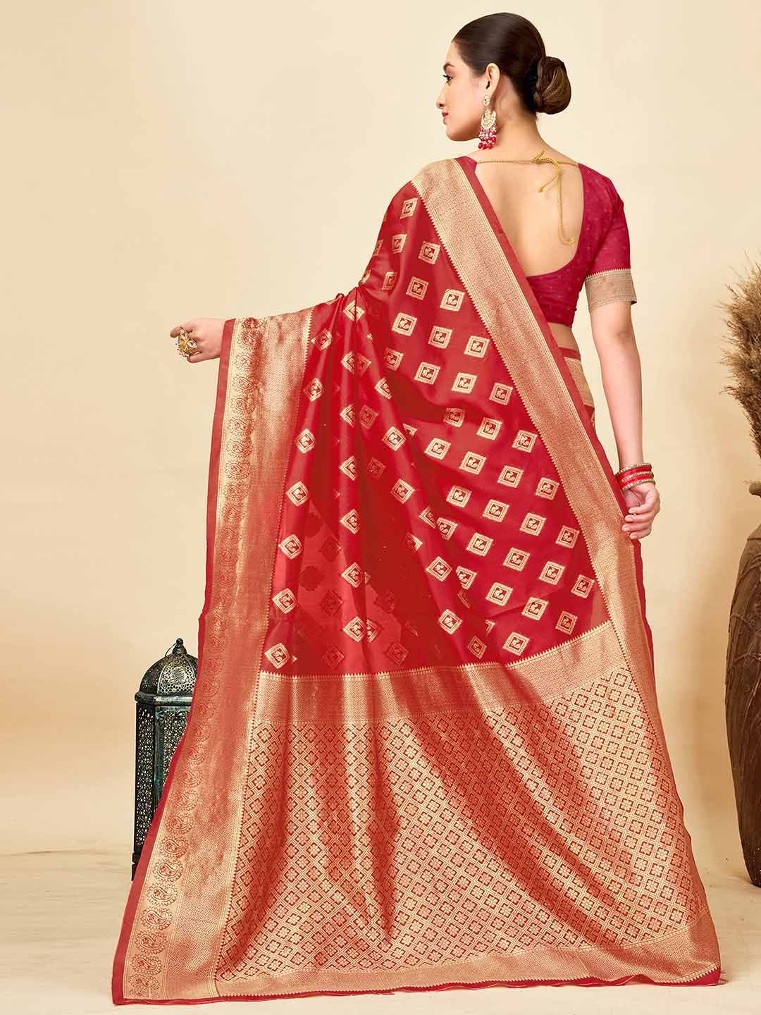 KALINI Woven Design Zari Silk Blend Designer Banarasi Saree