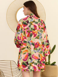 Berrylush Printed Top & Shorts With Shrug