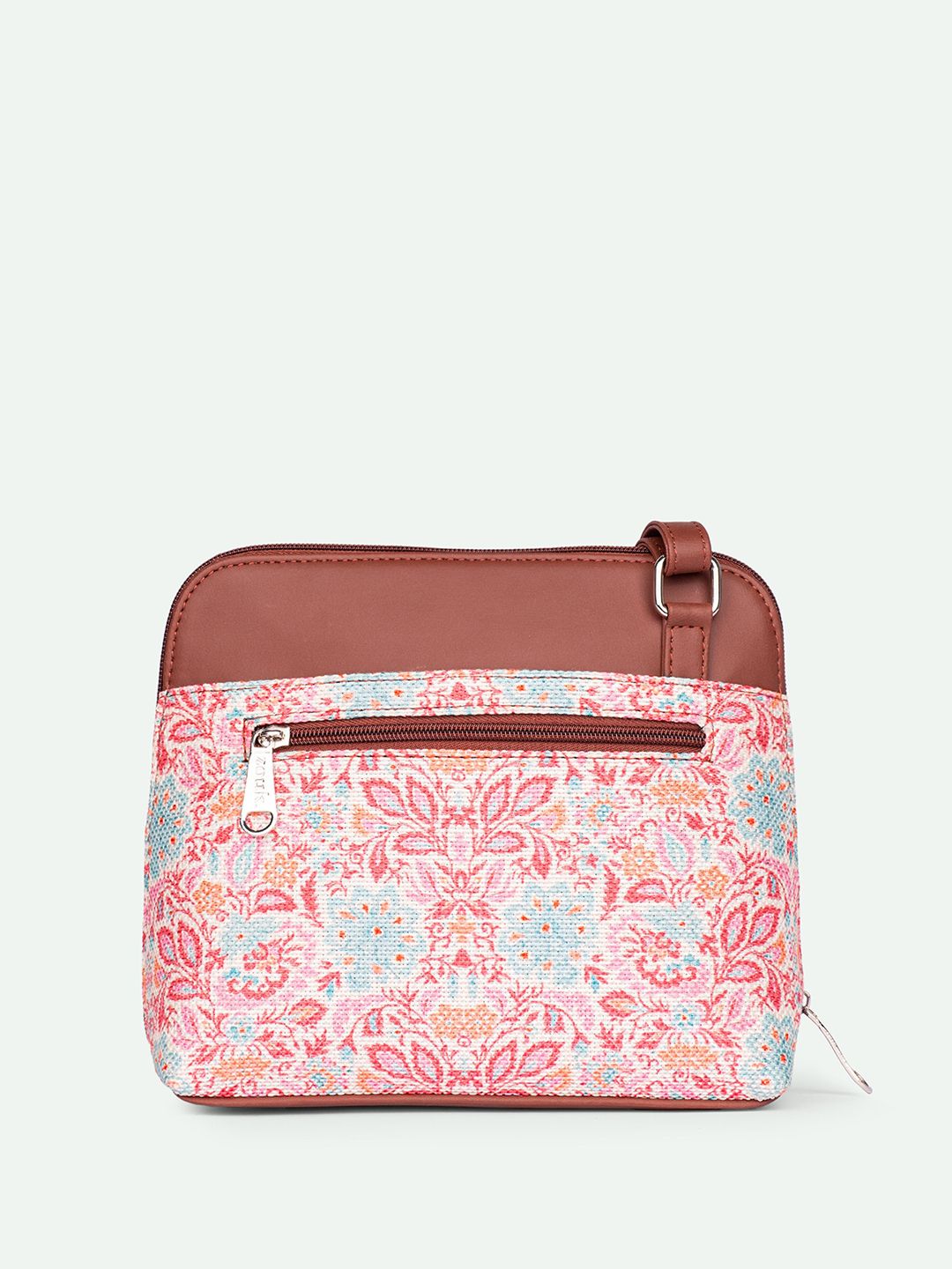 ZOUK Floral Printed Structured Sling Bag