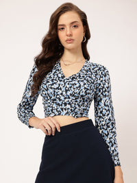 DressBerry Chic & Cheery Printed Empire Crop Top