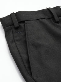 Park Avenue Men Checked Slim Fit Formal Trousers