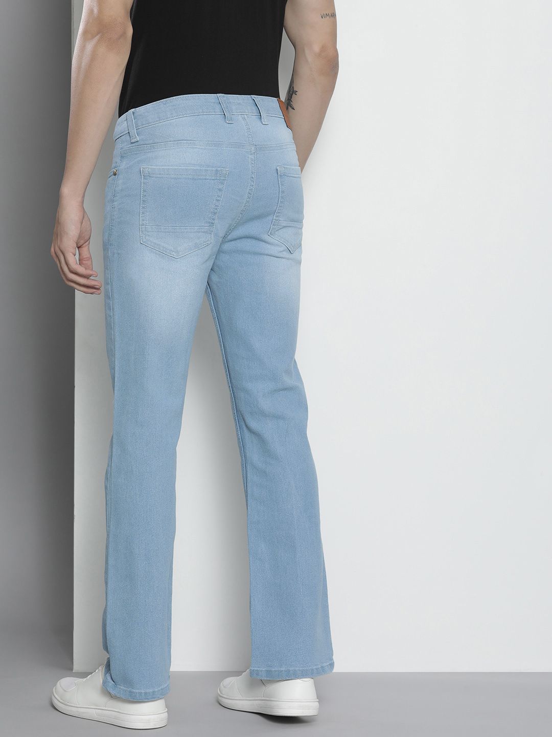 The Indian Garage Co Men Bootcut Stretchable Jeans