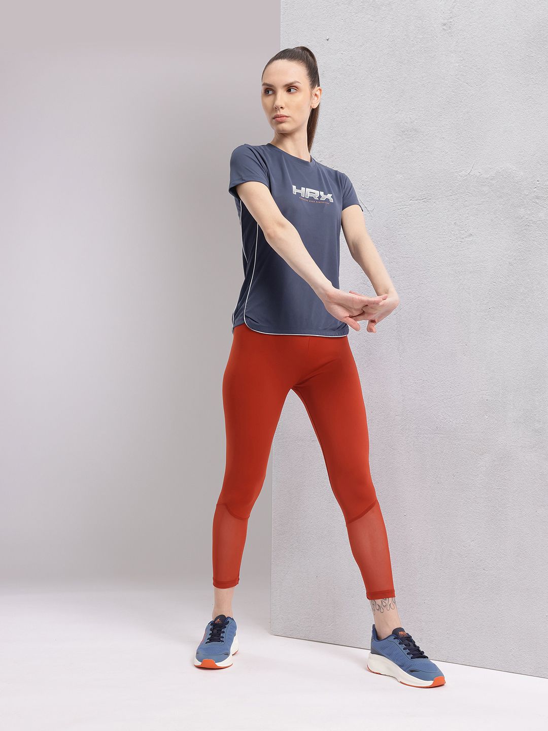 HRX by Hrithik Roshan Brand Logo Printed Rapid-Dry Training T-shirt