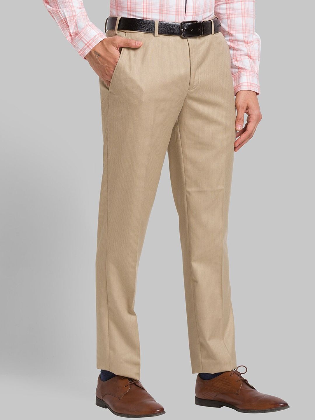 Park Avenue Men Super Slim Fit Plain Formal Trousers