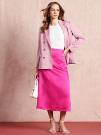 all about you Satin A-Line Midi Skirt