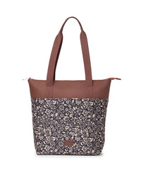 ZOUK Floral Printed Structured Tote Bag