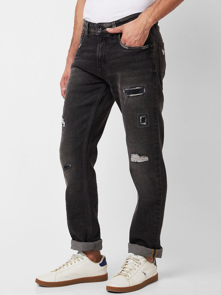 SPYKAR Men Relaxed Fit Mildly Distressed Heavy Fade Cotton Jeans
