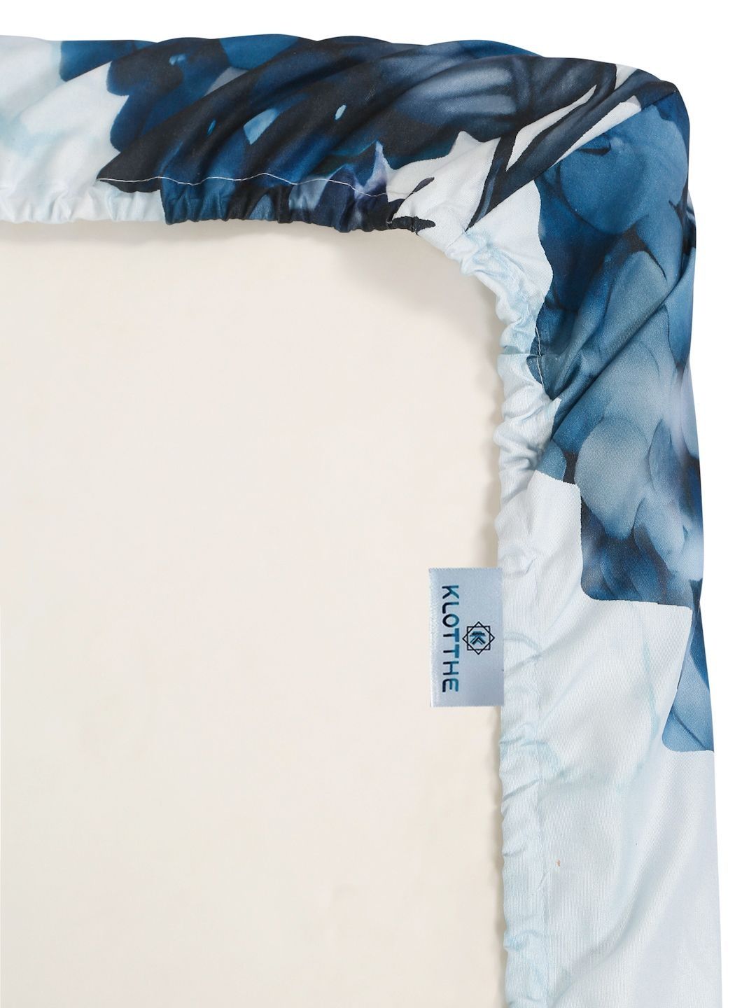 KLOTTHE Blue Floral Dilengkapi 400 TC Single Cadar 7D dengan 1 Sarung Bantal