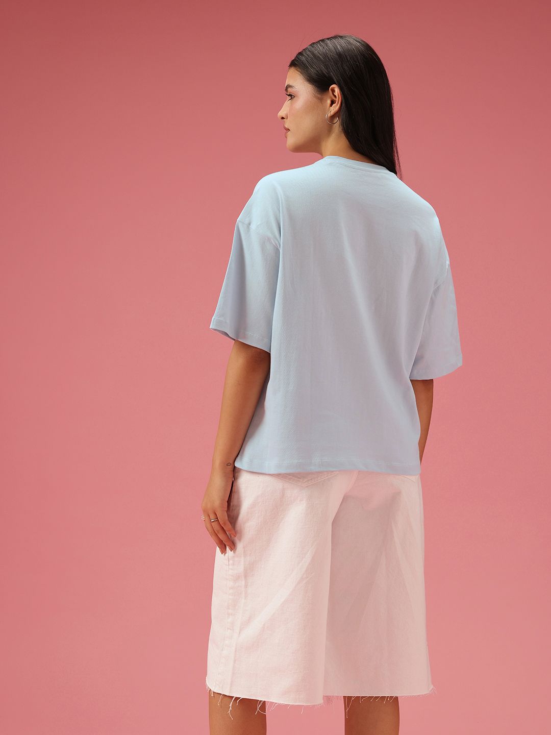 DressBerry Relaxed Fit Graphic Printed Pure Cotton T-shirt