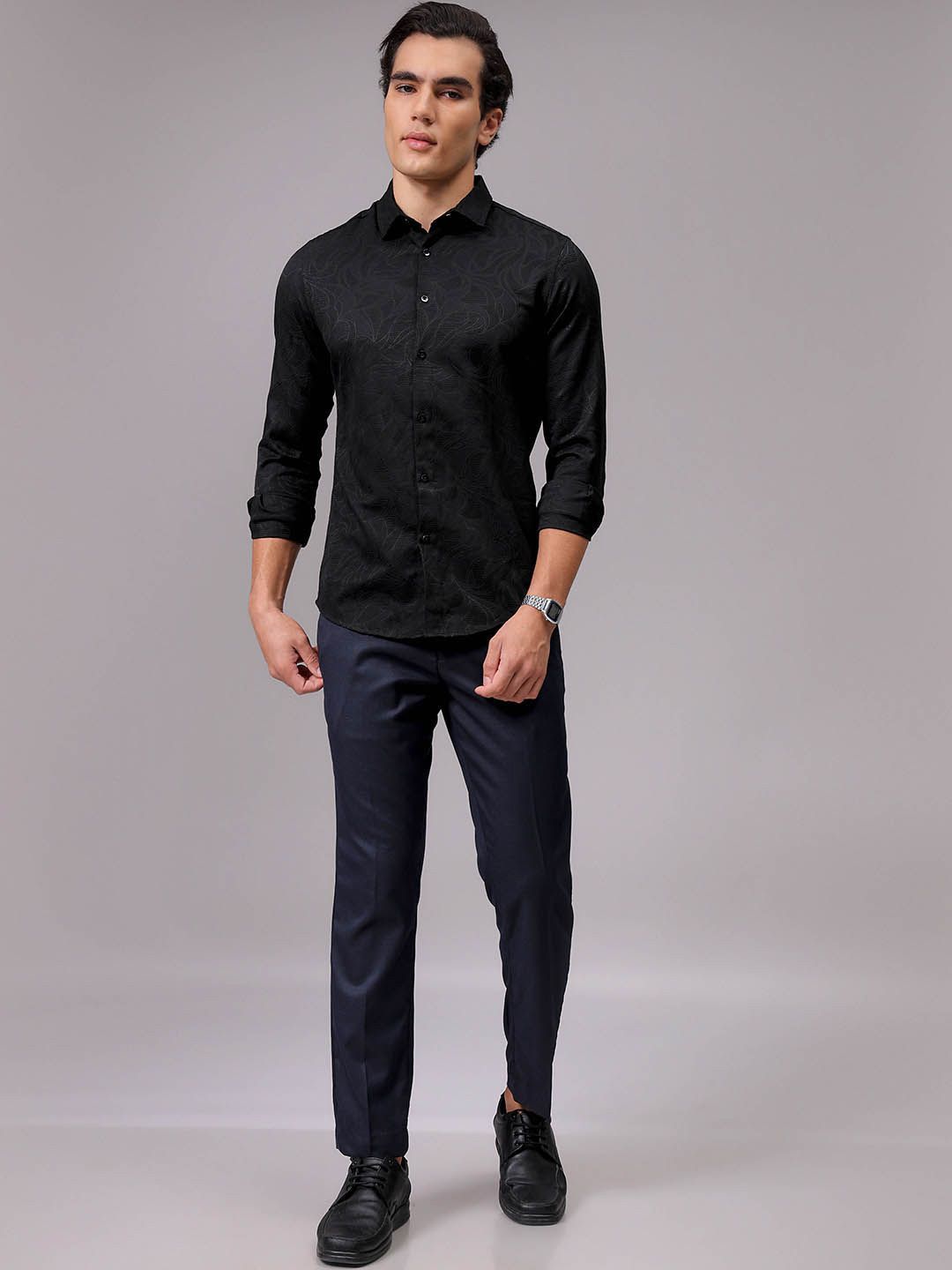 The Indian Garage Co Men Slim Fit Opaque Party Shirt