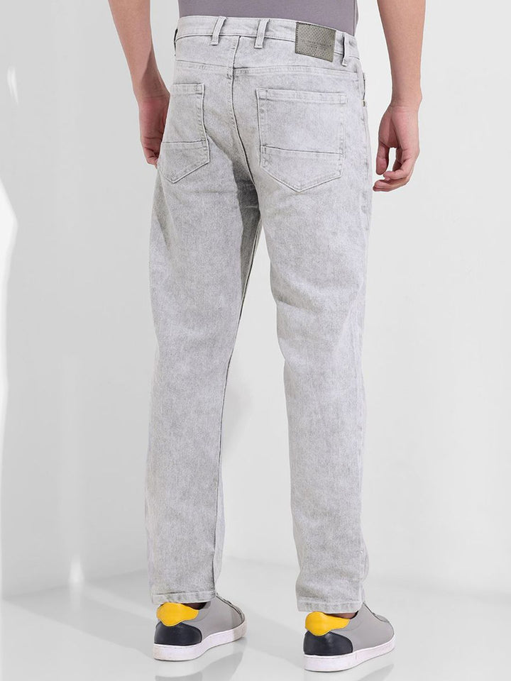 The Indian Garage Co Men Slim Fit Mid-Rise Heavy Fade Jeans