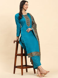 Mamicha Women Yoke Design Regular Pure Cotton Kurta with Palazzos & With Dupatta