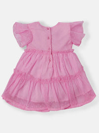 Nauti Nati Flutter Sleeve Ruffled Chiffon A-Line Dress