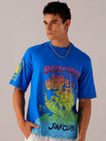 The Indian Garage Co Men Graphic Printed Round Neck Cotton Relaxed Fit T-shirt