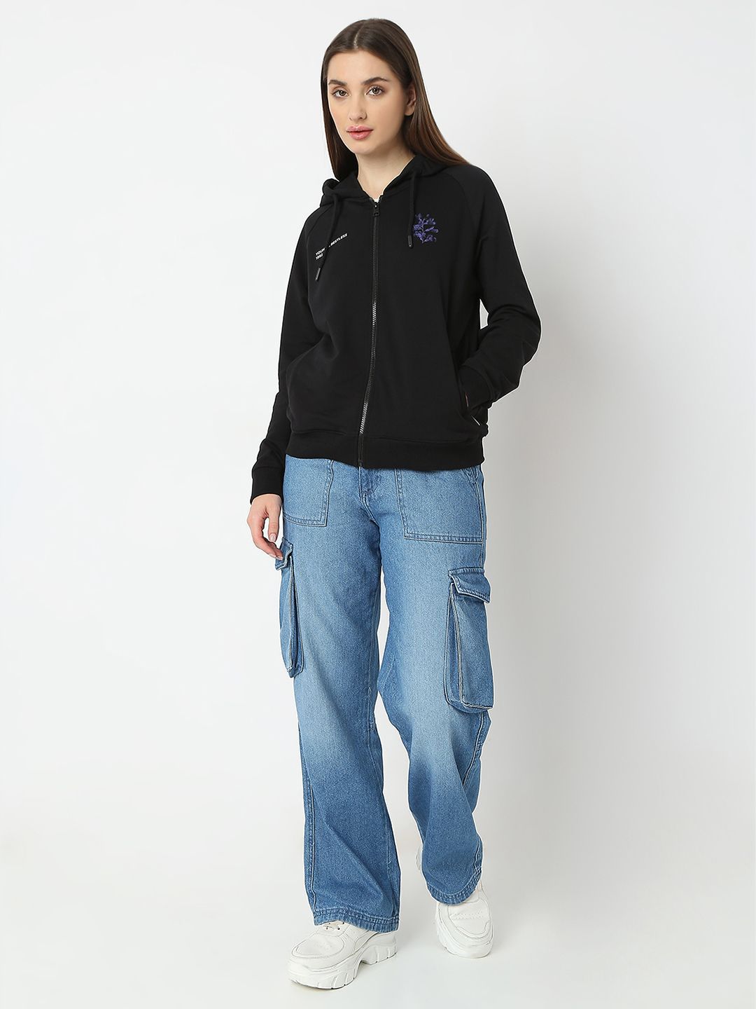 SPYKAR Women Hooded Sweatshirt