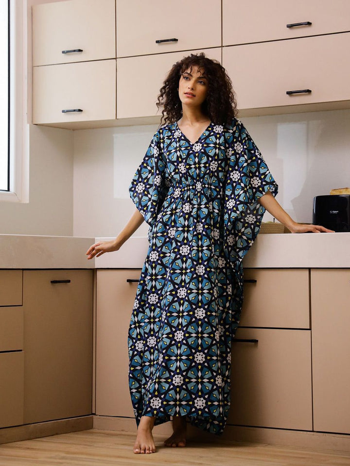 SANSKRUTIHOMES Printed Maxi Nightdress