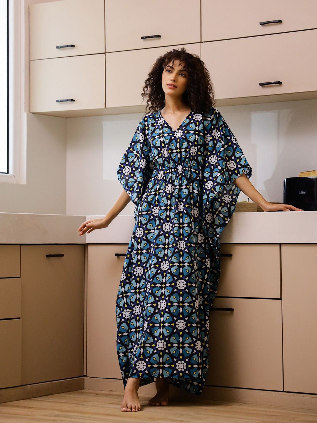 SANSKRUTIHOMES Printed Maxi Nightdress