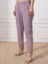 Vishudh Women Ethnic Motifs Embroidered Regular Kurta with Trousers & With Dupatta