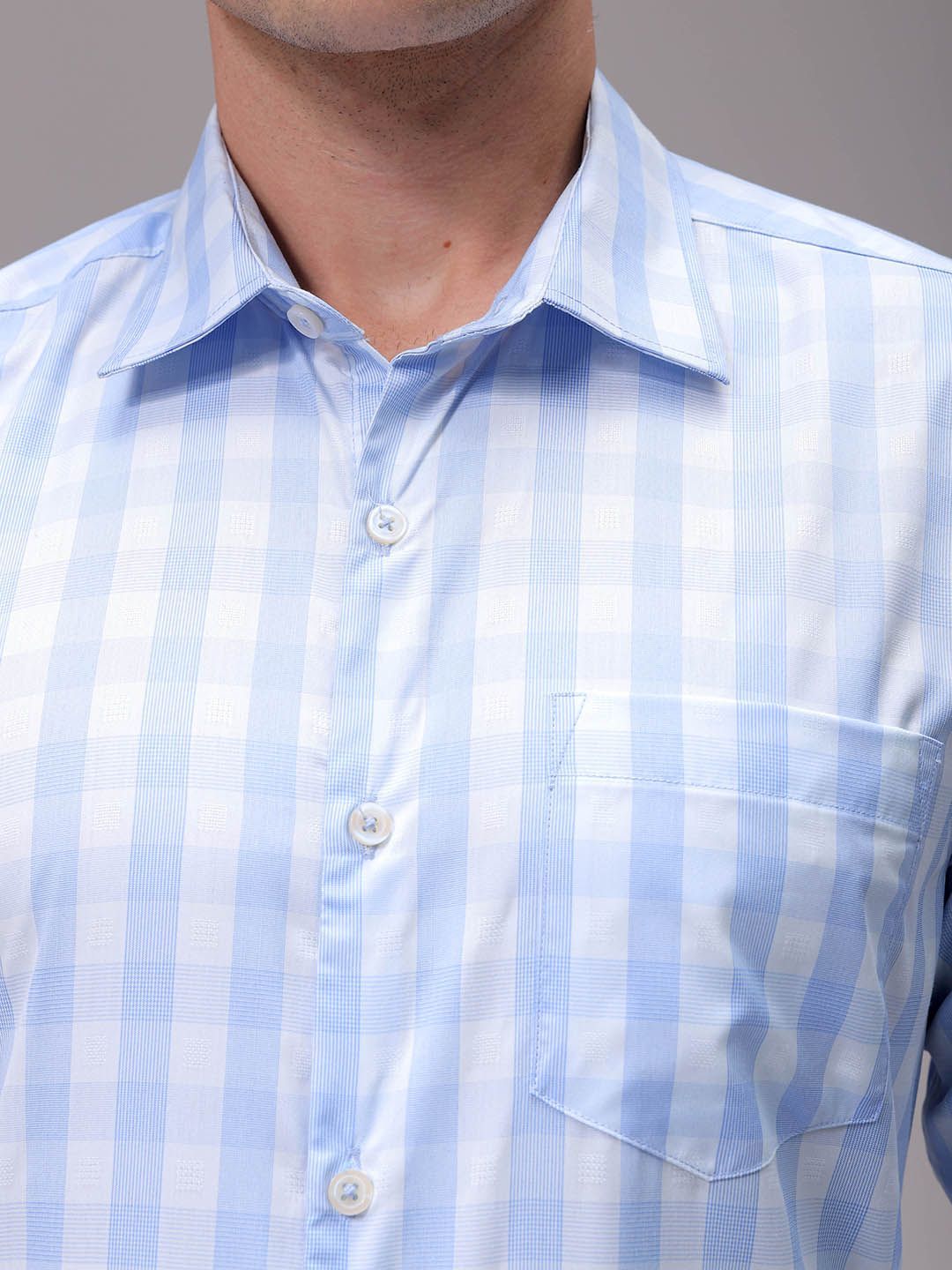 The Indian Garage Co. X Luxe Men Slim Fit Opaque Checked Formal Shirt