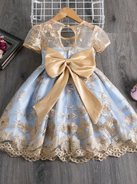 YK Girls Embellished Fit & Flare Dress