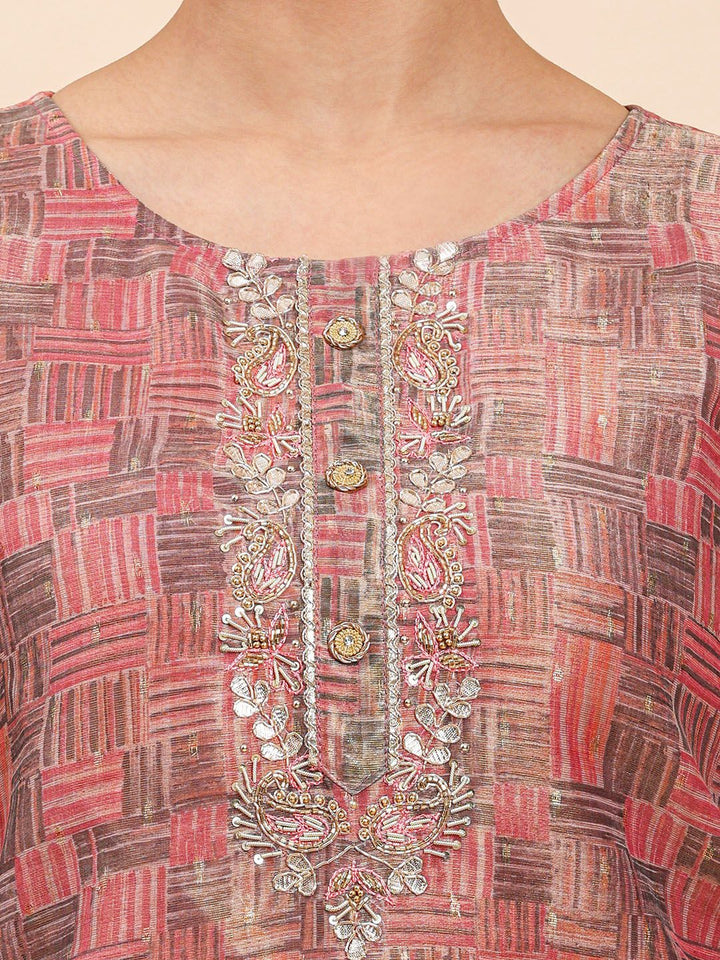 Kurta Bercetak Motif Etnik Wanita Mamicha