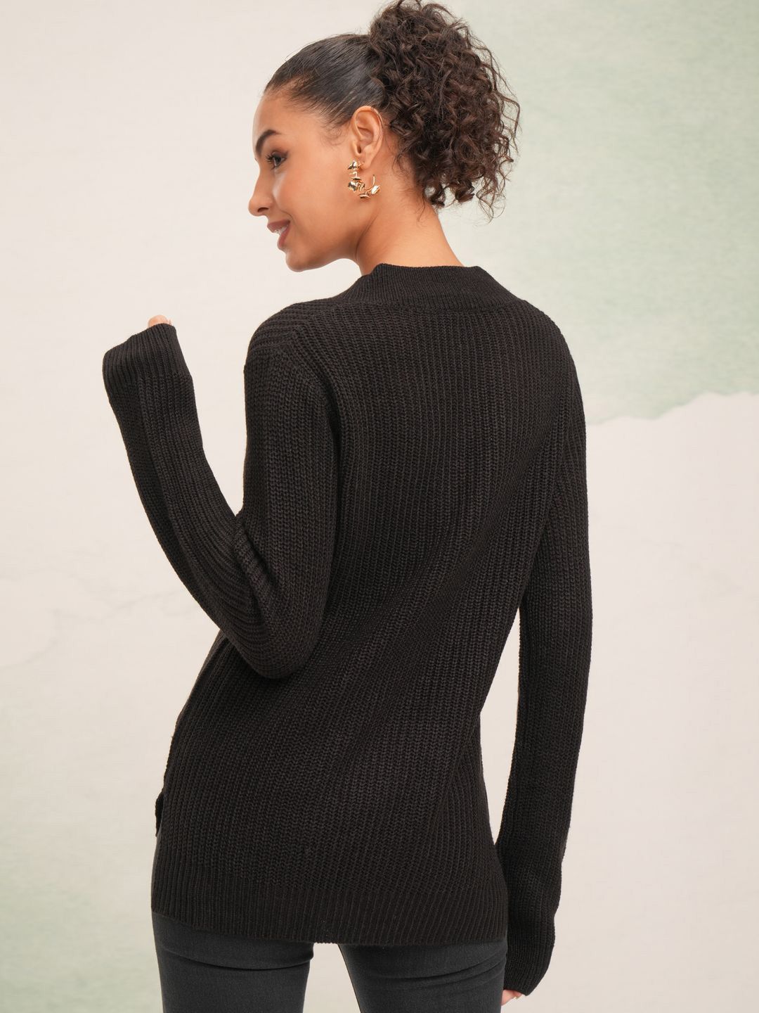 Tokyo Talkies Women Striped Knitted Pullover Sweater
