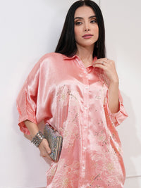 Vishudh Women Embroidered Tunic with Regular Pants Co-Ord Set