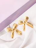 VOGUE PANASH Stainless Steel 18K Gold-Plated Contemporary Studs