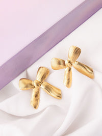 VOGUE PANASH Stainless Steel 18K Gold-Plated Contemporary Studs