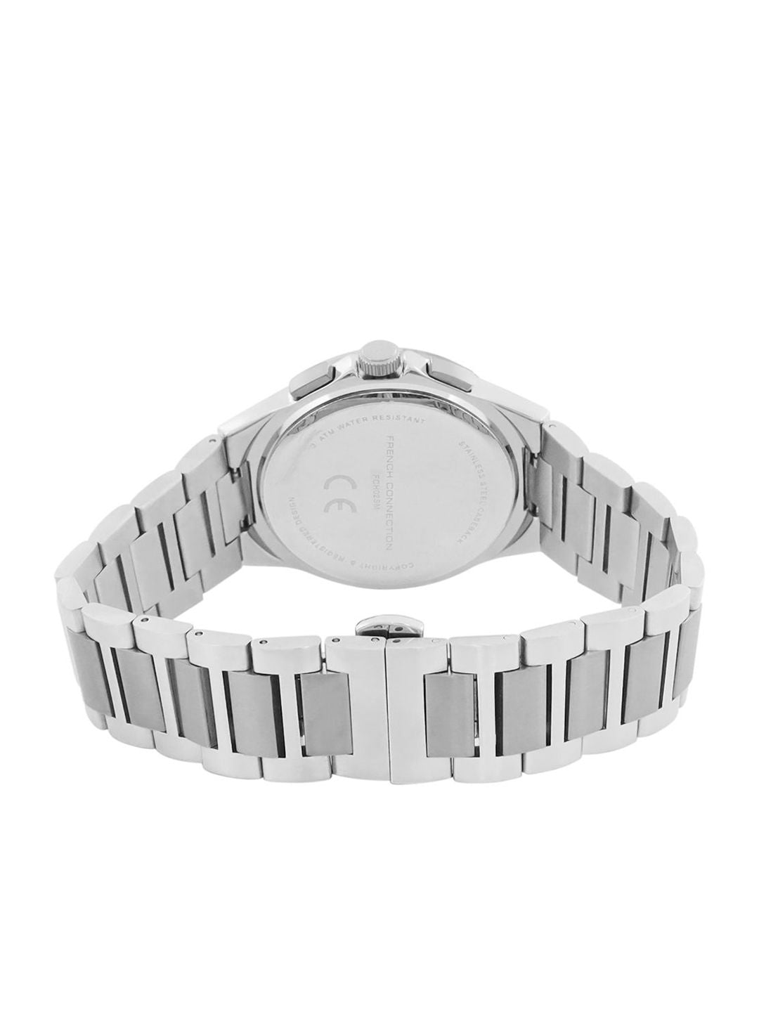 Sambungan Perancis Lelaki Dail Corak & Gelang Gaya Gaya Tali Analog Watch FCH02SM