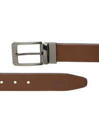 Teakwood Leathers Men Textured Leather Reversible Formal Belt
