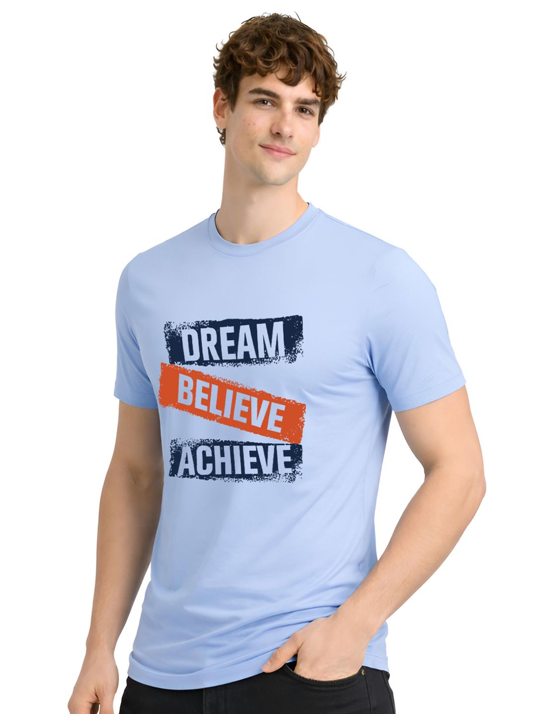 ADRO Men Typography Printed T-shirt