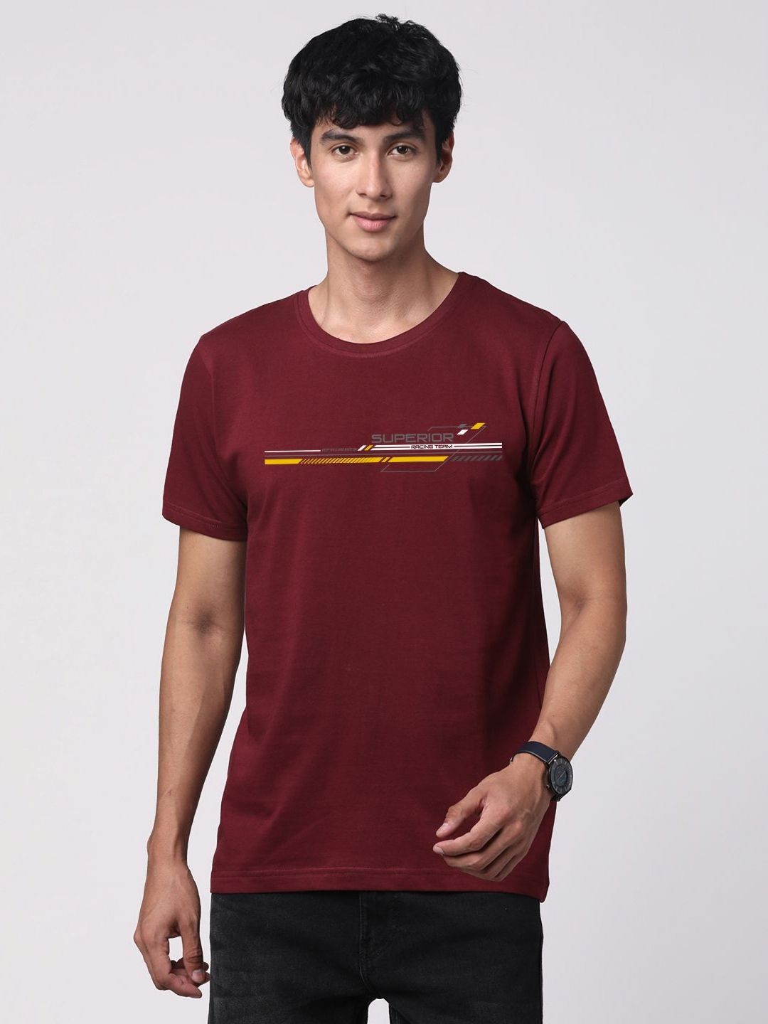 ADRO Men Pack Of 3 Typography Printed T-shirt